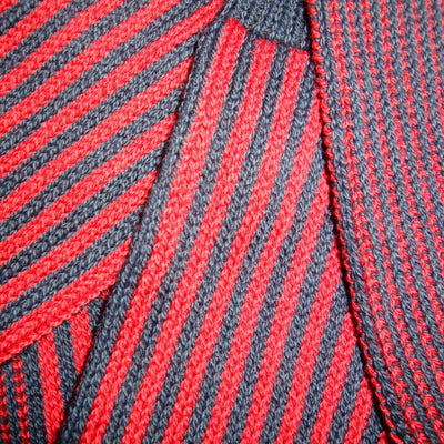Bassin and Brown Vertical Stripe Cotton Socks - Navy and Red