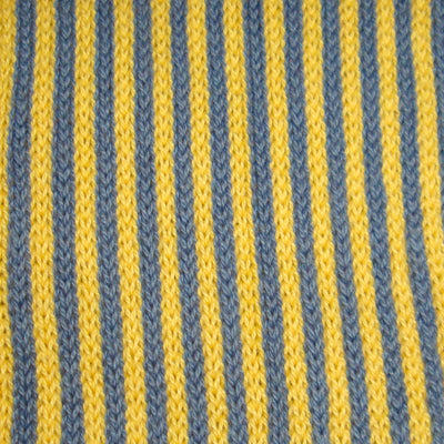 Bassin and Brown Yellow/Blue - Vertical Stripe Cotton Socks