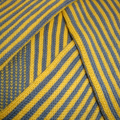 Bassin and Brown Yellow/Blue - Vertical Stripe Cotton Socks