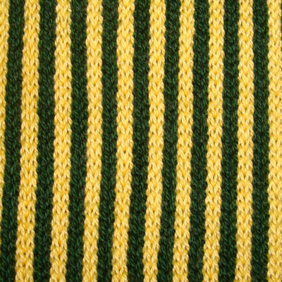 Bassin and Brown Vertical Stripe Cotton Socks -  Green and Yellow