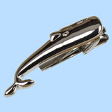Bassin and Brown Whale Tie Bar - Silver