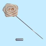 Bassin and Brown White Rose Jacket Lapel Pin