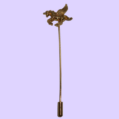 Bassin and Brown Gold Winged Unicorn Lapel Pin
