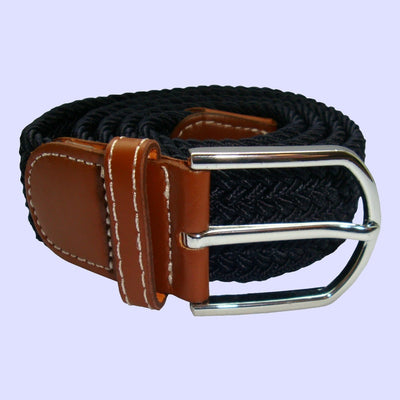 Bassin and Brown Plain Navy Woven Belt