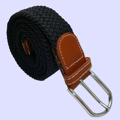 Bassin and Brown Plain Navy Woven Belt