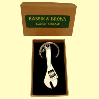 Bassin and Brown Wrench Tool Keyring - Matt Silver