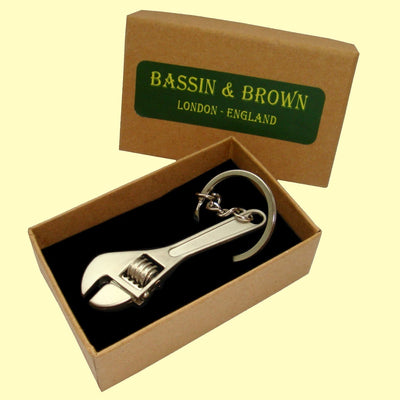 Bassin and Brown Wrench Tool Keyring - Matt Silver