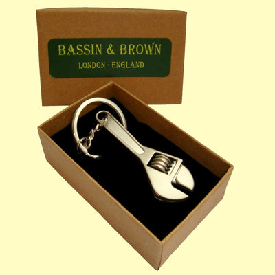 Bassin and Brown Wrench Tool Keyring - Matt Silver