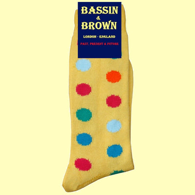 Bassin and Brown Yellow Spot Cotton Socks