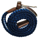 Bassin and Brown Arrow Stripe Woven Elasticated Belt - Blue, Navy and White