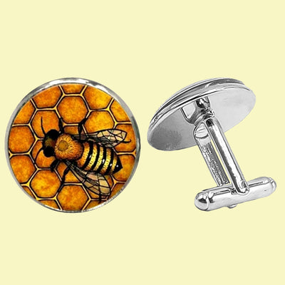 Bassin and Brown - Bee Cufflinks- Black and Yellow