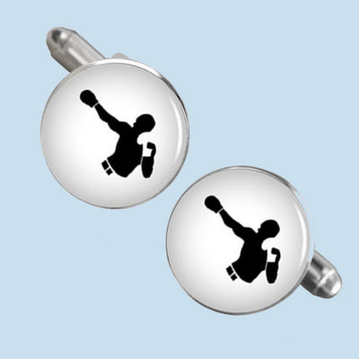 Bassin and Brown - Boxer Cufflinks - White and Black