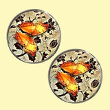 Bassin and Brown - Butterfly Cufflinks - Yellow and Fawn