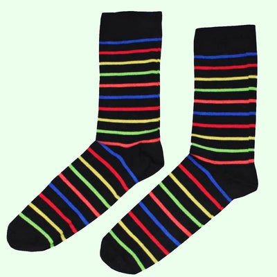Bassin and Brown 100% Bamboo Stripe 3 Pack Socks - Black, Charcoal and Orange