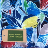 Bassin and Brown Laker Large Flower Scarf - Blue, Red, Yellow, Navy, Green and Grey
