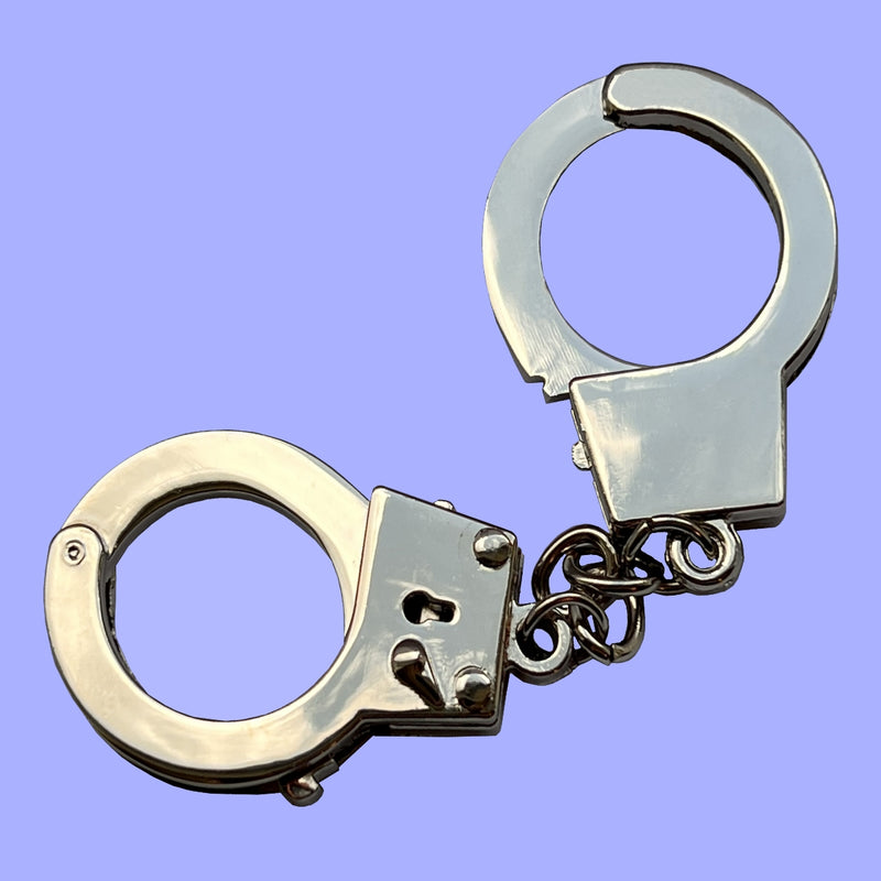 Bassin and Brown Handcuffs Keyring - Silver