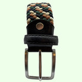 Bassin And Brown Hodsall Four Colour Multi Woven Belt - Green, Navy, Beige and Brown