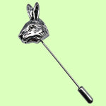 Bassin And Brown Antique Silver Hare Jacket Lapel Pin