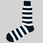 Bassin and Brown Hooped Stripe Socks - Black and White
