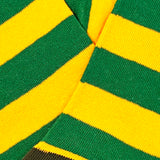 Bassin And Brown Hooped Stripe Socks - Green, Yellow and Khaki