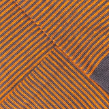 Bassin And Brown Thin Stripe Cotton Socks - Orange and Grey