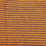 Bassin And Brown Thin Stripe Cotton Socks - Orange and Grey