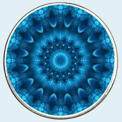 Bassin and Brown Kaleidoscope Flower Keyring - Blue