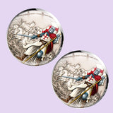 Bassin and Brown Knights Templar Cufflinks - Grey, Blue and Red