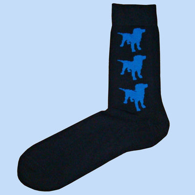 Bassin And Brown Bamboo Black and Blue Labrador Socks