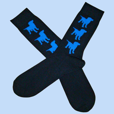 Bassin And Brown Bamboo Black and Blue Labrador Socks