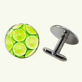 Bassin and Brown - Lime Fruit Cufflinks - Green