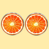 Bassin And Brown Sliced Orange Fruit Cufflinks