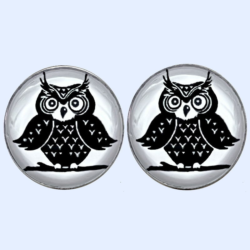 Bassin and Brown Owl Cufflinks - White and Black