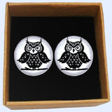 Bassin and Brown Owl Cufflinks - White and Black