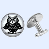 Bassin and Brown Owl Cufflinks - White and Black