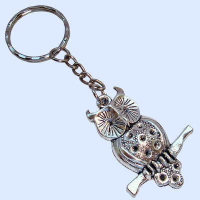 Bassin and Brown Owl Keyring - Silver