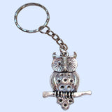 Bassin and Brown Owl Keyring - Silver