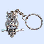 Bassin and Brown Owl Keyring - Silver