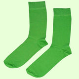 Bassin and Brown 5 Pack Bamboo Plain Socks - Green, Red, Sea Green, Black and Blue