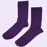 Bassin and Brown  5 Pack Bamboo Plain Socks - Purple, Red, Navy, Black and Mustard