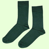 Bassin and Brown 5 Pack Bamboo Plain Socks - Green, Red, Sea Green, Black and Blue