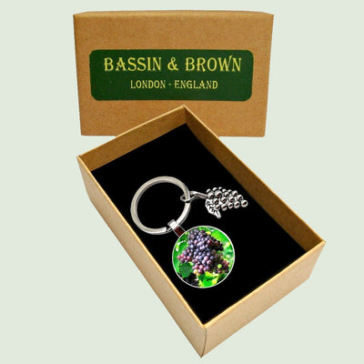 Bassin And Brown - Bunch of Grapes Keyring- Green, Wine and Blue