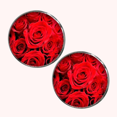Bassin and Brown Red Roses Cufflinks