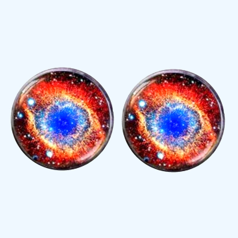 Bassin and Brown Ring Nebula Cufflinks - Orange and Blue