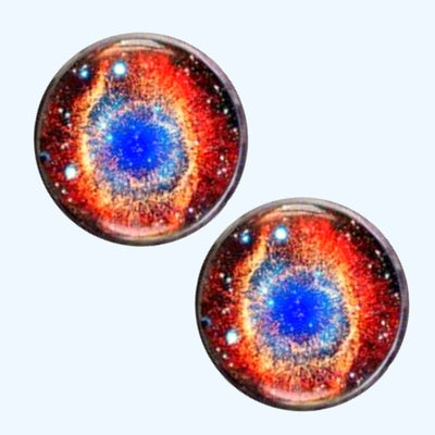 Bassin and Brown Ring Nebula Cufflinks - Orange and Blue