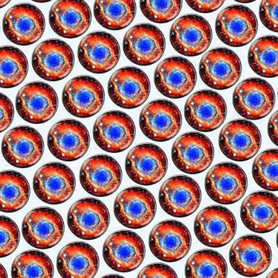 Bassin and Brown Ring Nebula Cufflinks - Orange and Blue