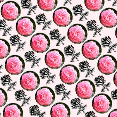Bassin and Brown Pink Rose Keyring