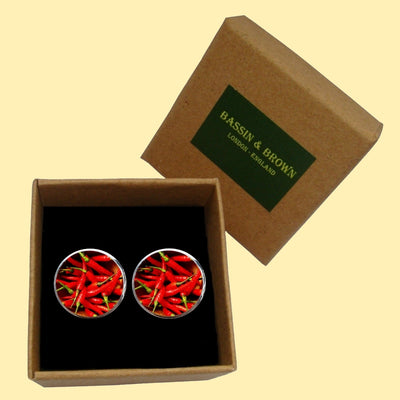 Bassin and Brown Red Chilli Cufflinks