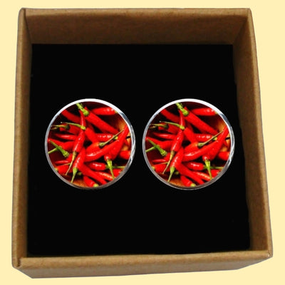 Bassin and Brown Red Chilli Cufflinks