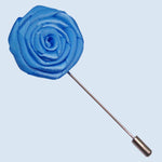 Bassin And Brown Rose Blue Jacket Lapel Pin - 4cm Diameter